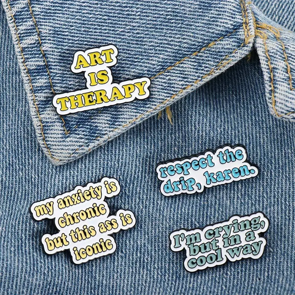 

Cartoon Jewelry Accessories ART IS THERAPY Lapel Pin Respect The Drip Karen Lapel Brooch Brooches Pin Funny Brooches Enamel Pin