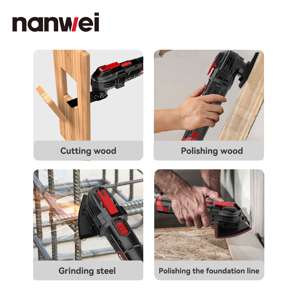 NANWEI 12v multifunctional shovel Type-c charging interface universal woodworking multifunctional cutting machine 3