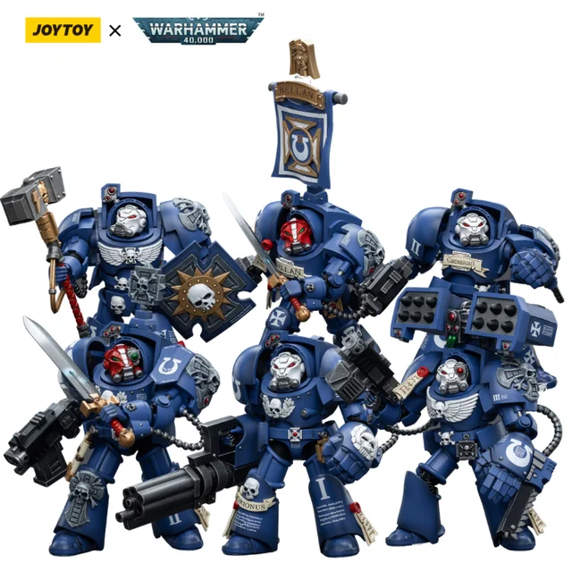 [IN-STOCK] JOYTOY 1/18 Warhammer 40k Action Figure Ultramarines Terminators Roboute Guilliman Anime Military Model