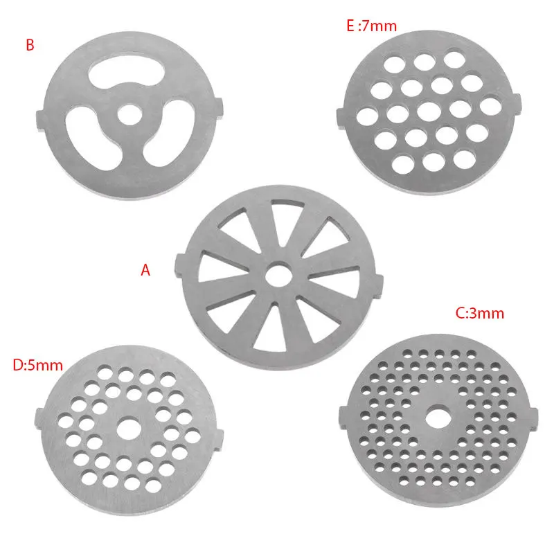 New Grinder Plate Net Knife Grinder Parts Stainless Steel Hole Plate for 55mm Diameter