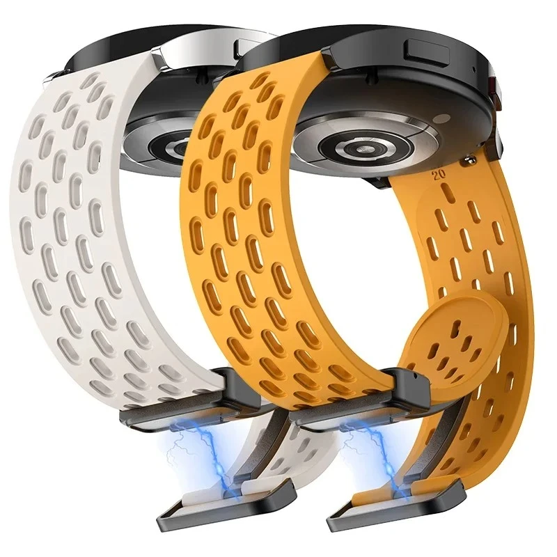 Silicone Magnetic Watch Strap - 20mm & 22mm, Universal Fit Bracelet