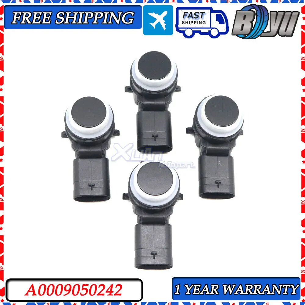 4pcs Front A0009050242 Left NEW PDC Parking Sensor Bumper Reverse Assist For Mercedes-Benz A B Class GLK SL 2012-2015 0263013053