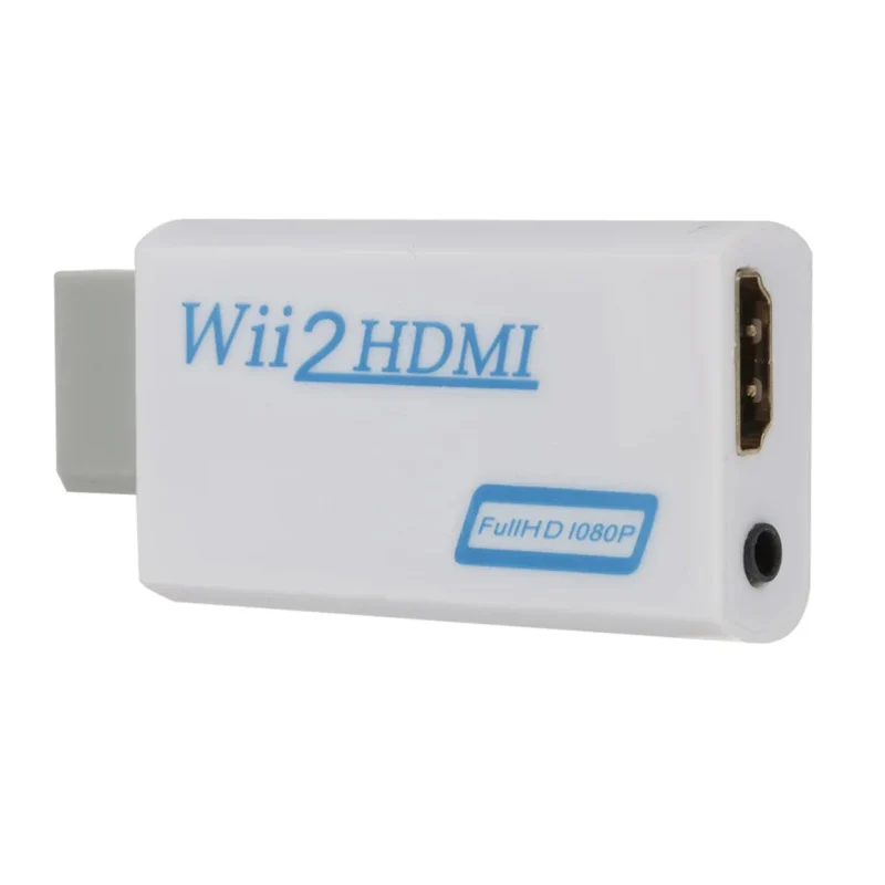 Wii to HDMI Converter Full HD 1080P 3.5mm Audio AUX For PC HDTV Monitor