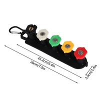 High Pressure Washer Tips Set Fan Shaped Quick Connector Nozzles Car Water Gun Hose Accessories 1/4 Quick Nozzle Set With Holder 2