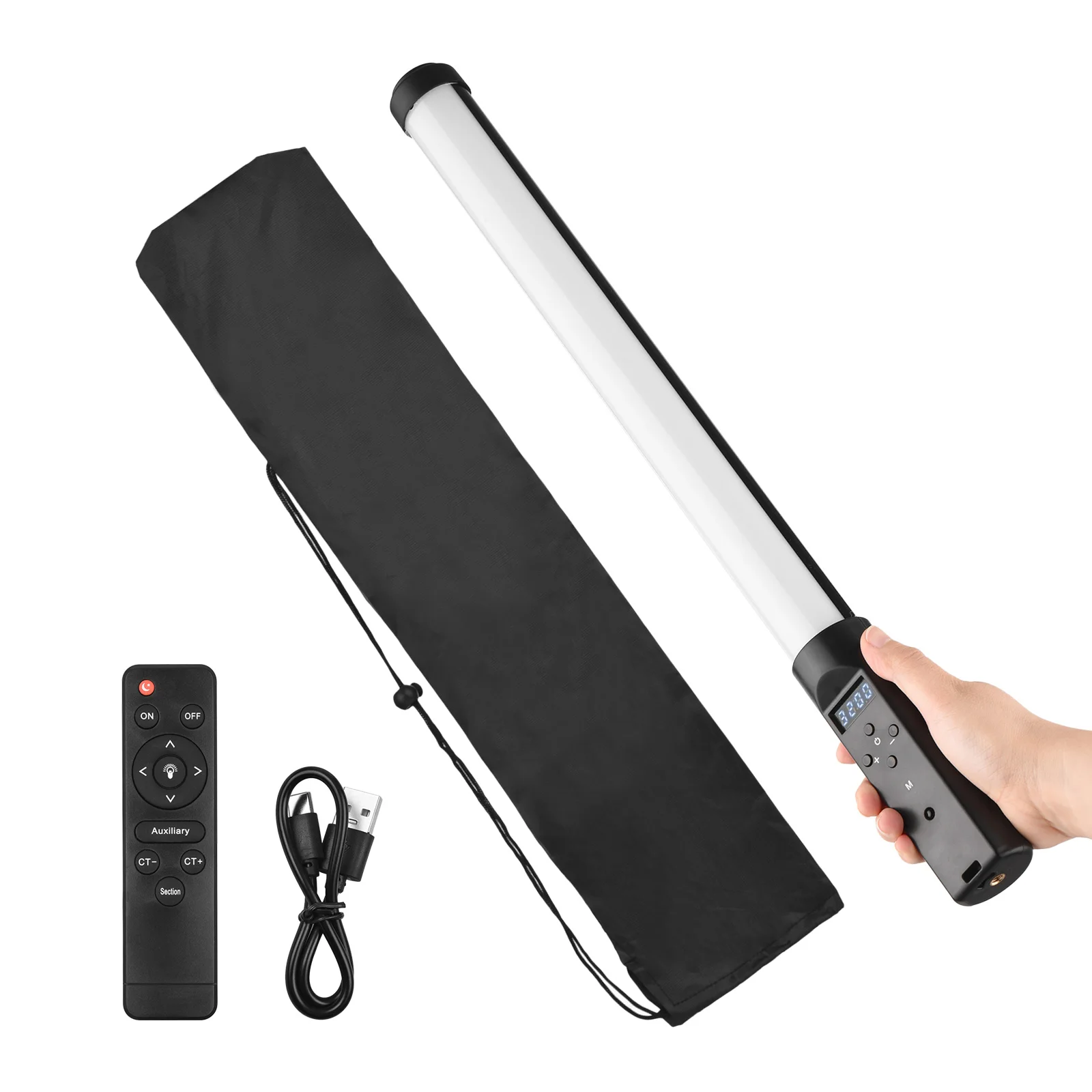 Handheld LED Video Tube Light Photography Fill in Light Lamp 3200K
