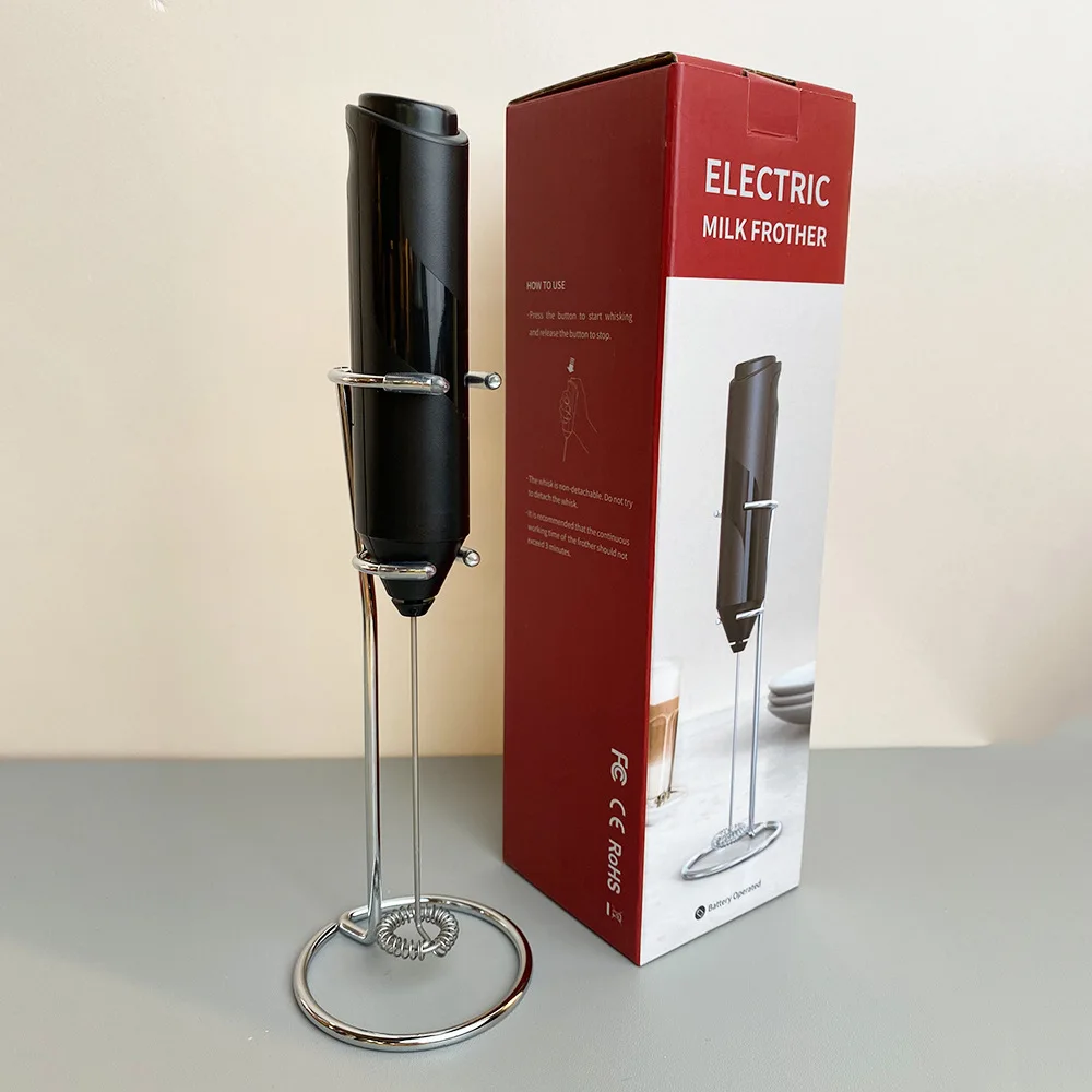 Espumador de leche de mano recargable por USB LCD, espumador de leche  eléctrico ajustable de 3 velocidades, mini licuadora de bebidas para café a