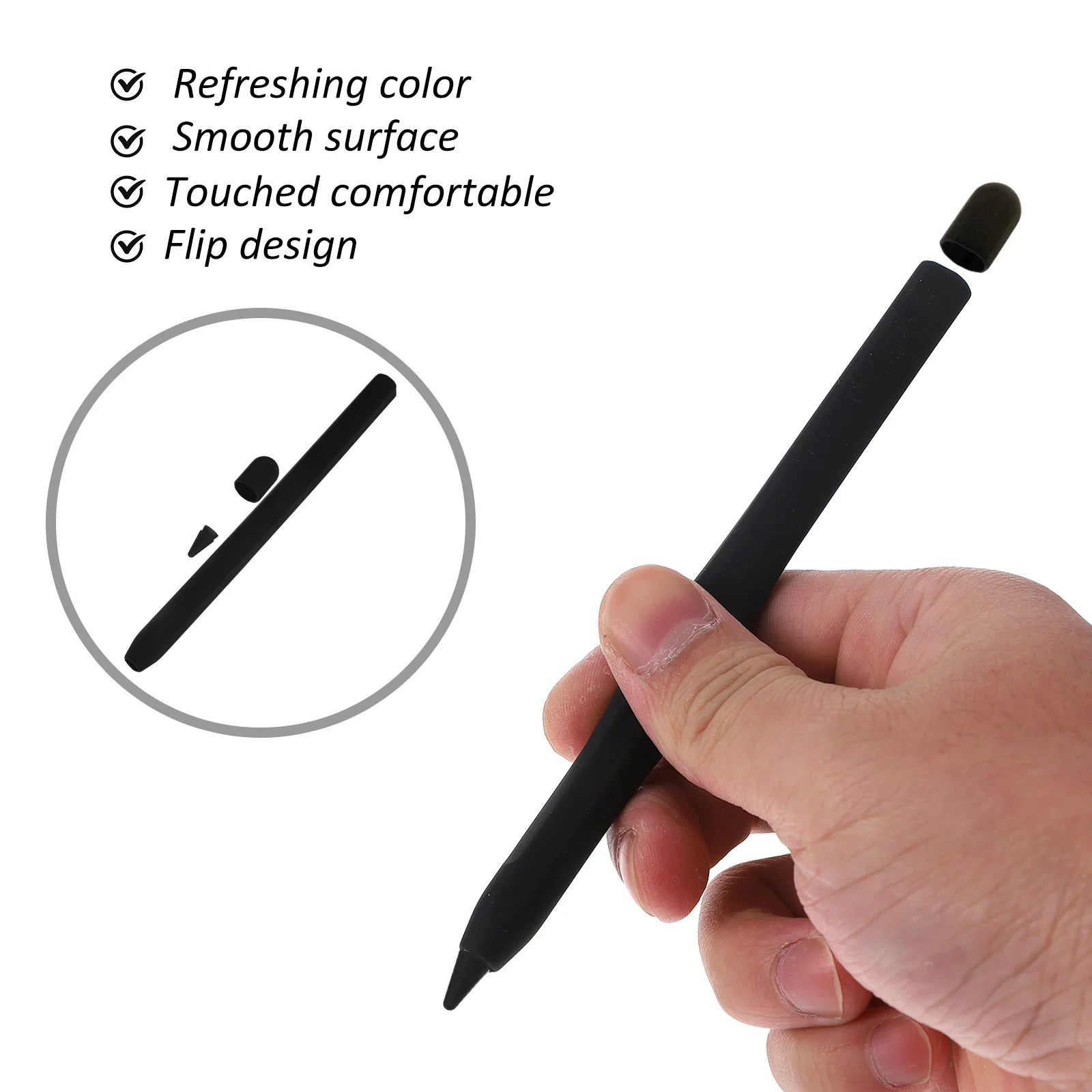 Silicone Pen Case Non-Slip Protective Cover For Pencil 2 Anti-Drop Carrot-Shaped Stylus Sleeve Stylus Stylus Pen Case Cover