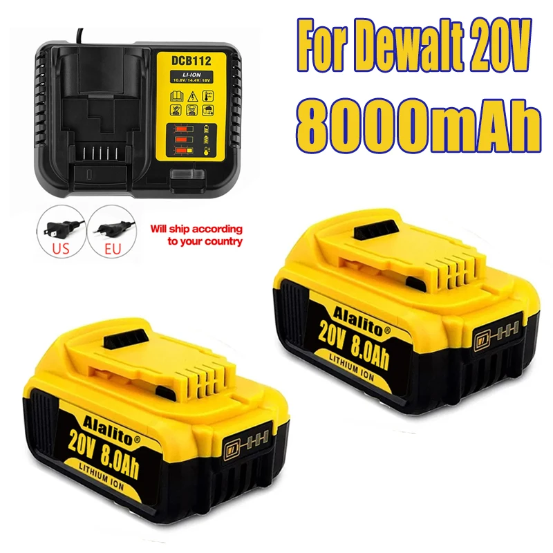 

Оригинальный литиевый сменный аккумулятор DCB200 20 в 8000 мАч для Dewalt 18 в DCB184 DCB200 DCB182 DCB180 DCB181 DCB182 DCB201 DCB206
