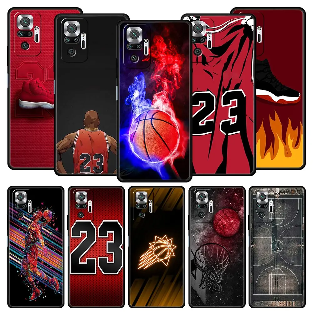Sleek Black Sports Basketball Basket Phone Case