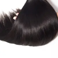 Extensions de cheveux naturels indiens Remy vierges non traités, couleur naturelle, lisses comme des baguettes, 1 à 4 mèches pour femmes noires 5
