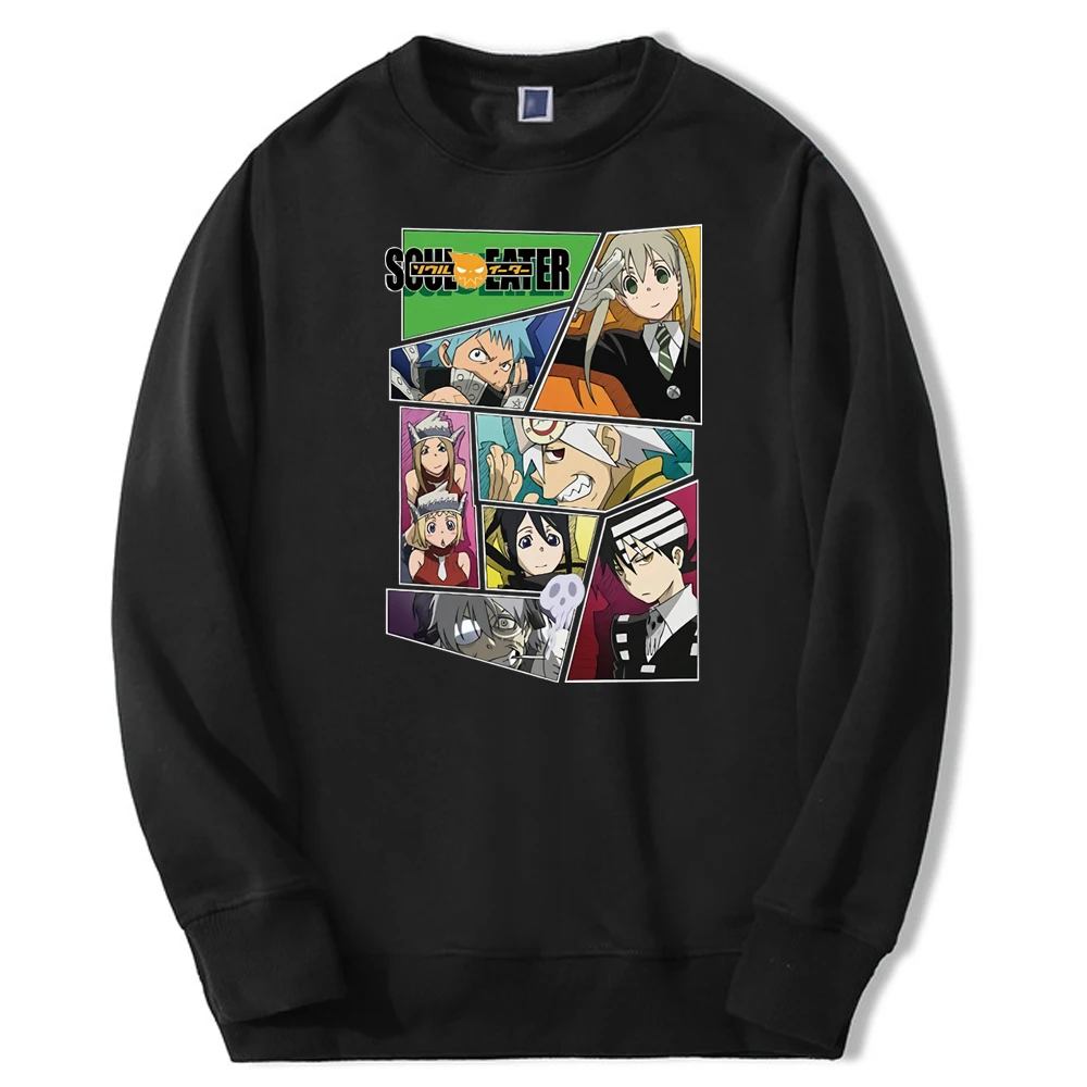 Soul Eater Black Star Anime Funny Winter Mens Fleece Fabrics Felpe Simple Cool Sportswear Men Fitness Top