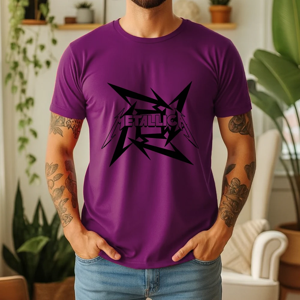 Oversized Breathable Heavy Metal Rock Punk Style 100% Cotton T-Shirt