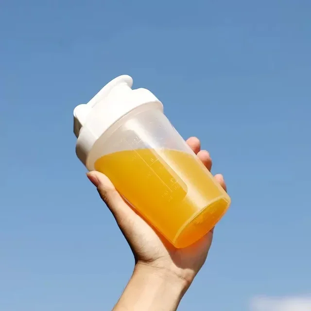 Sport Shaker Bottle 400ML Whey Protein Powder Mixing Bottle Sport Fitness Gym Shaker Outdoor Portable Plastic Drink Bottle 2