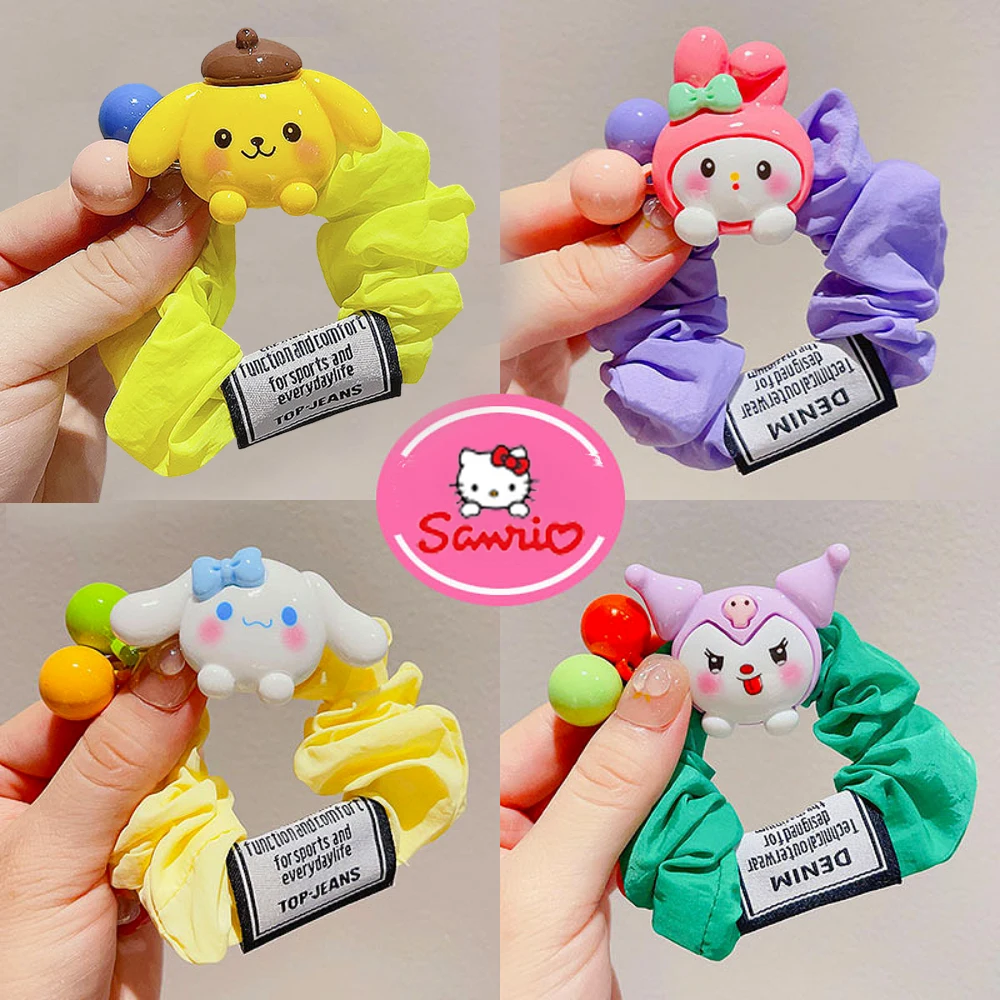 

Kawaii Sanrio Hair Rope Anime Kuromi Cinnamoroll My Melody Korean Cute Rubber Bands Elastic Hair Band Hair Accessories Girl Gift