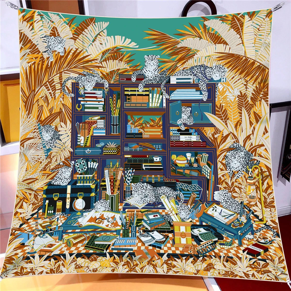 Fashion Twill Kerchief Silk Satin Neck Scarf For Women Print Hijab Scarfs Female 90cm Square Shawls and Wraps Scarves For Lady