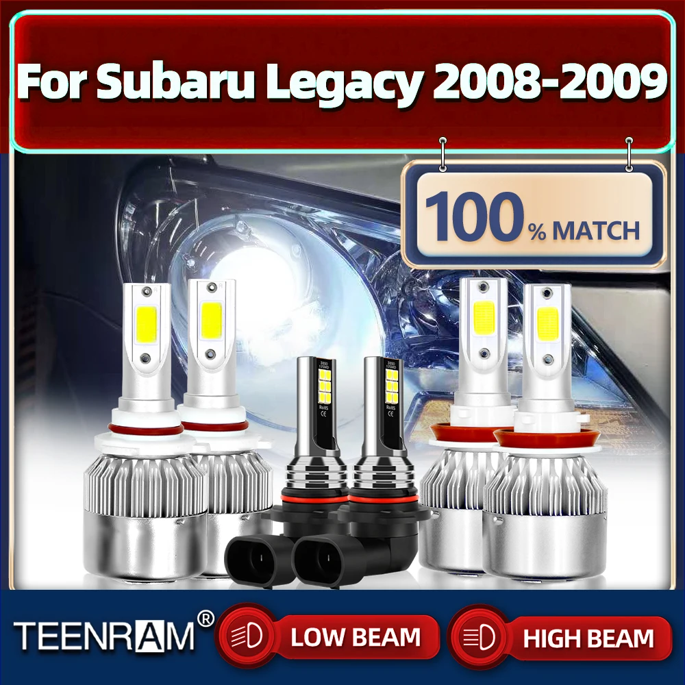 

60000LM Canbus LED Car Headlight Bulbs H7 9005 HB3 Led Lights 9006 HB4 Turbo Fog Lamp 12V 6000K For Subaru Legacy 2008 2009
