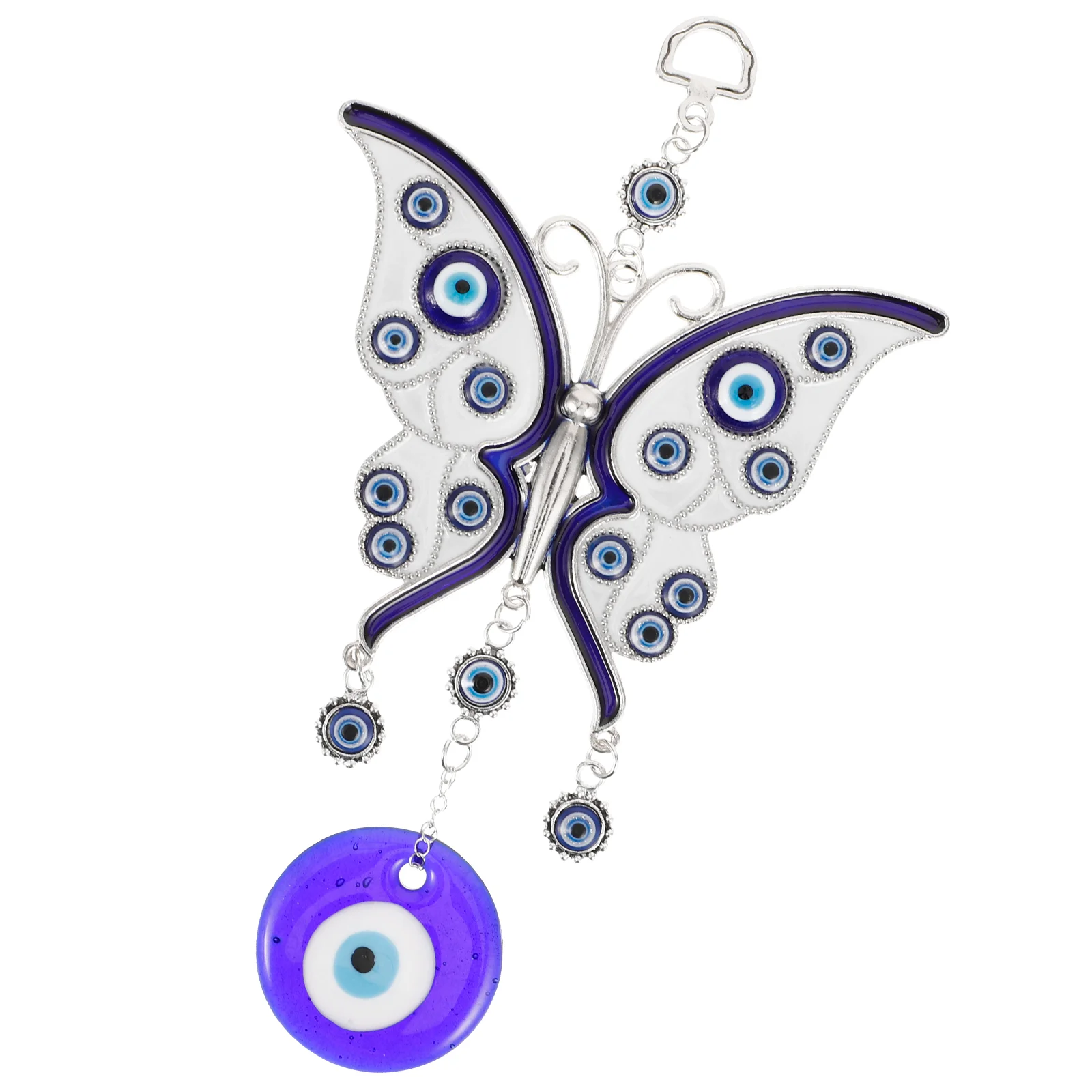 

Брелок с изображением бабочки, сглаза, подвесные украшения, турецкое синее украшение для автомобиля, зеркало заднего вида