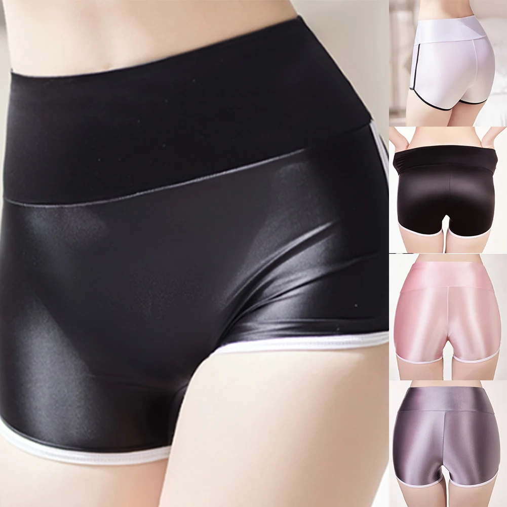 Application Oil Glossy Pink White Yoga Sports Shorts Black Nylon Panties Hip How To Choose Proper Shorts