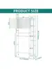 Over The Toilet Storage Bamboo Over-The-Toilet Cabinet with Shelf and Waterproof Feet Pad Space Saver Storage Rack for B 2