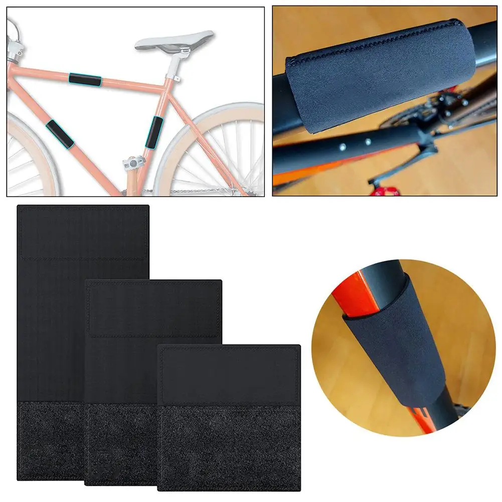 

3pcs Neoprene Bike Frame Protector Cycling Frame Cover Sticker Wrap Sleeve Anti-scratch Mountain Bike Frame Dust Cover
