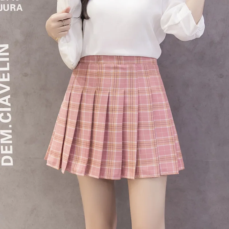 sequin skirt Plaid Pleated Skirt Mini Skirts Summer Winter Black Mini Skirts Women Korean Japanese Style Micro Skirt School White Skirt Y2k maxi skirt Skirts