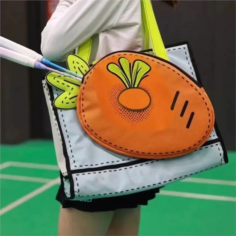 JIAERDI Cute Cartoon Carrot Handbag Women Comic Anime Large Capacity Shoulder Bag Ladies Fun Kawaii Line Niche Underarm Bag New