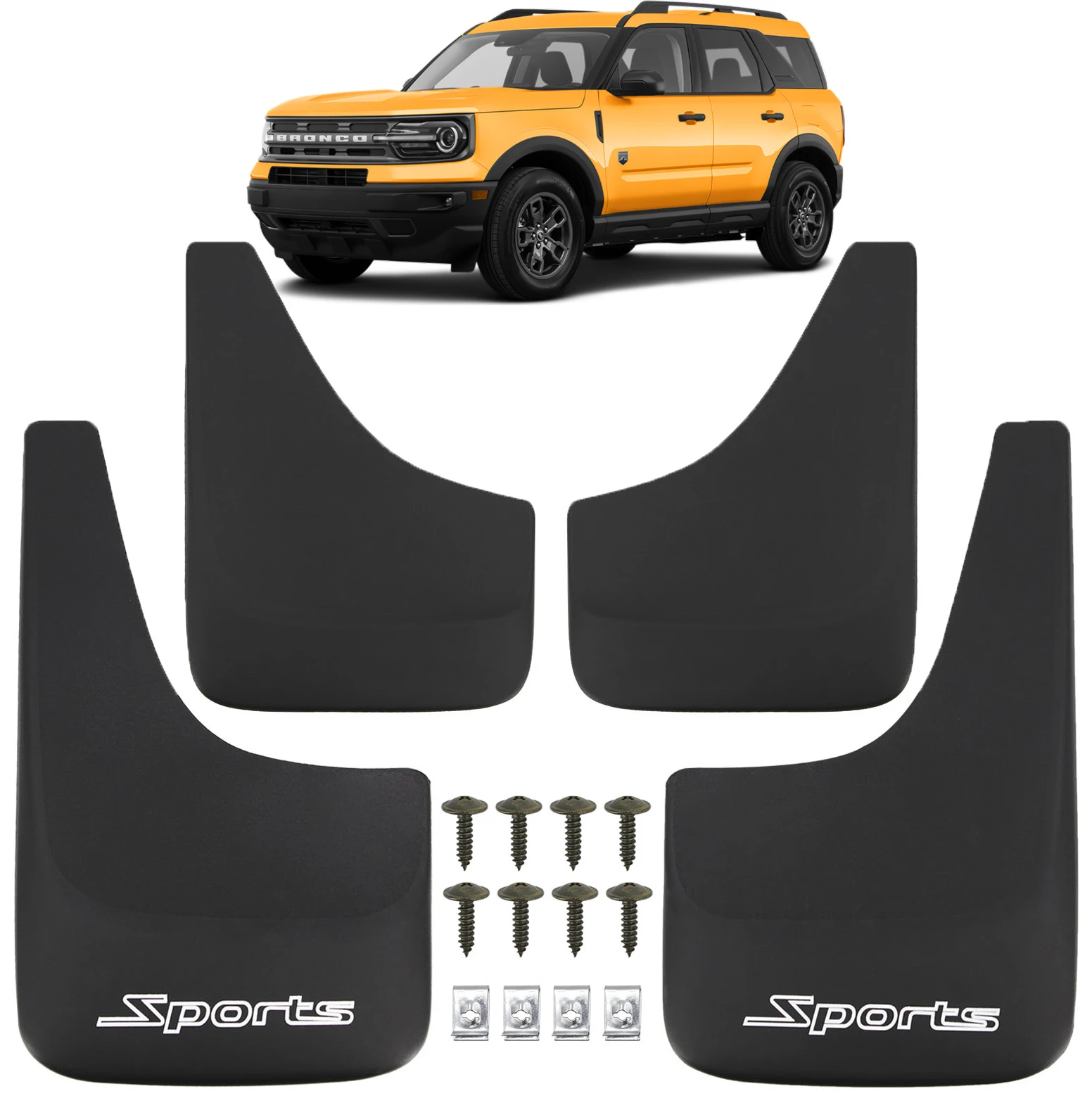 4X Sports Rally Mud Flaps Splash Guards Mudguards Mudflaps For Ford