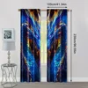 2pc, Scene Curtain Fashion dragon totem print Durable Polyester,Without Electricity Family Party Use for Holiday Parties, Home 4