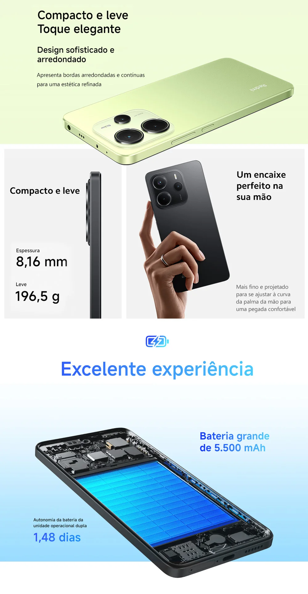 Xiaomi Redmi Note 14 - 8GB RAM 256GB ROM - Appareil Photo 108MP - Bleu - Neuf