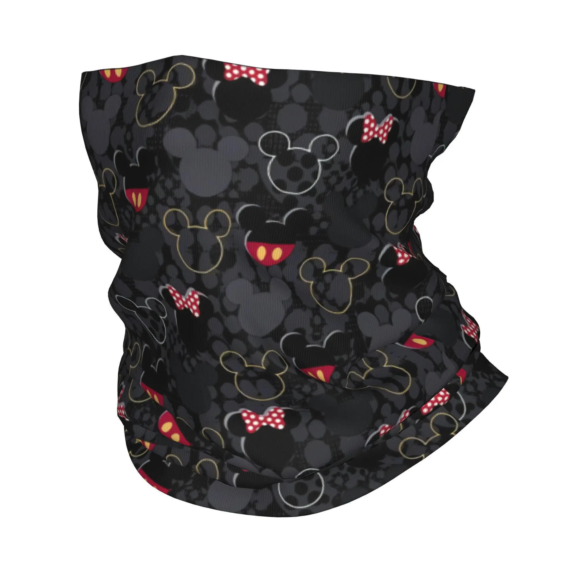 Mickey Mouse Art Cartoon Bandana Neck Gaiter Windproof Face Scarf Cover Women Men Headwear Tube Balaclava face mask neck gaiter multifunctional bandana