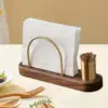 Napkin Holder with Toothpick Holder Light Luxury Fashion Tissue Rack for Tabletop Dining Room Hotel Home Use Party Supplies 2