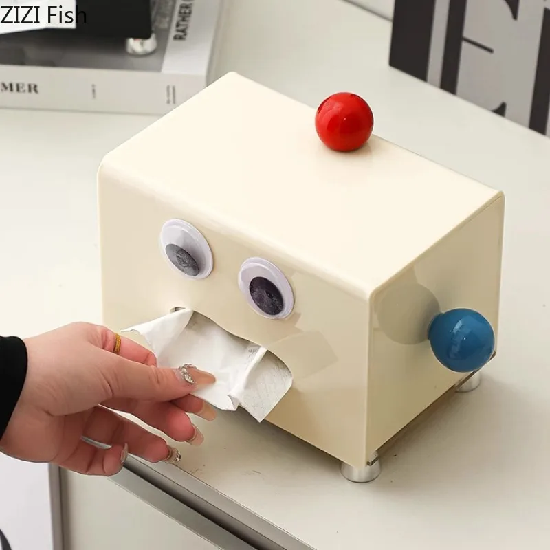 Cute Doll Tissue Box Creative Dining Table Plastic Tissue Box Kitchen Wet Wipes Tissue Dispenser Nordic Home Decoration Art 2