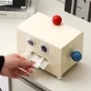 Cute Doll Tissue Box Creative Dining Table Plastic Tissue Box Kitchen Wet Wipes Tissue Dispenser Nordic Home Decoration Art 2
