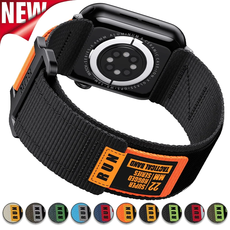 Nylonband für Apple Watch Ultra 3 2 1 49 mm 46 mm 42 mm 45 mm 44 mm 41 mm 40 mm Schlaufenarmband Iwatch Serie 11 10 9 8 7 6 SE 5 4 Armband