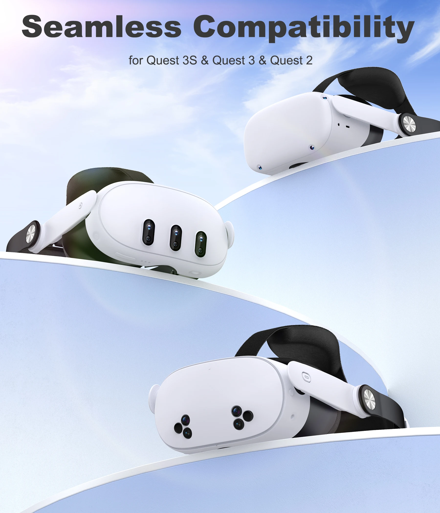 Adjustable Elite Vr Head Strap For Meta Quest 3s Quest 3 And Quest 2_voghion.com