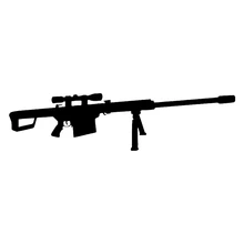 

LLY-2428 Creativity Barrett 50 Caliber Modeling Personality Car Stickers PVC Hot Selling Auto Window Bumper Waterproof Decals