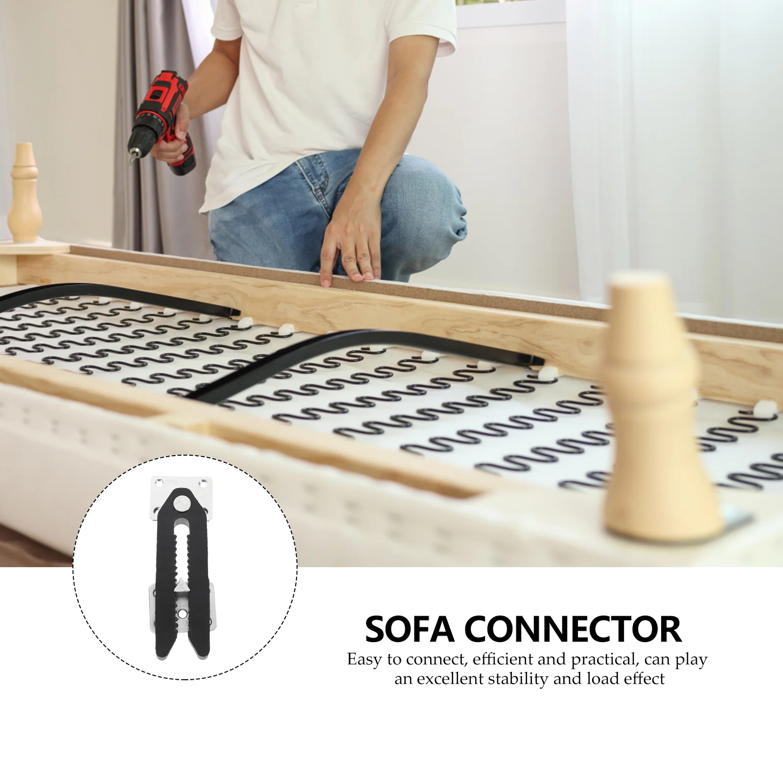 Sofa Connector Accessories Corner Furniture Plastic Sectional Joint Snap Connectors for Alligator Clamps