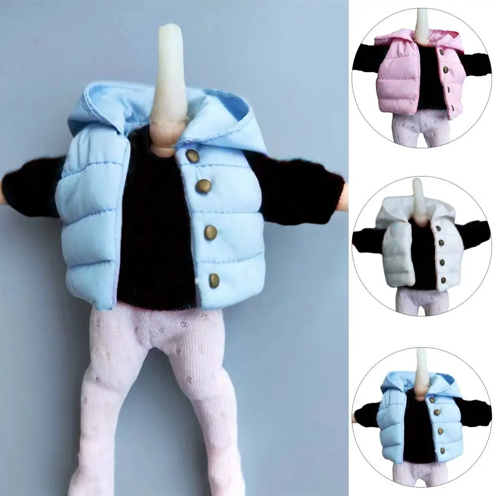 

Boys Girls Winter Down Jacket New Casual Wear 4 Colors Doll Shirts Doll Clothes 10cm Doll/ 1/11 ob11 dolls/ 1/12 Bjd Doll