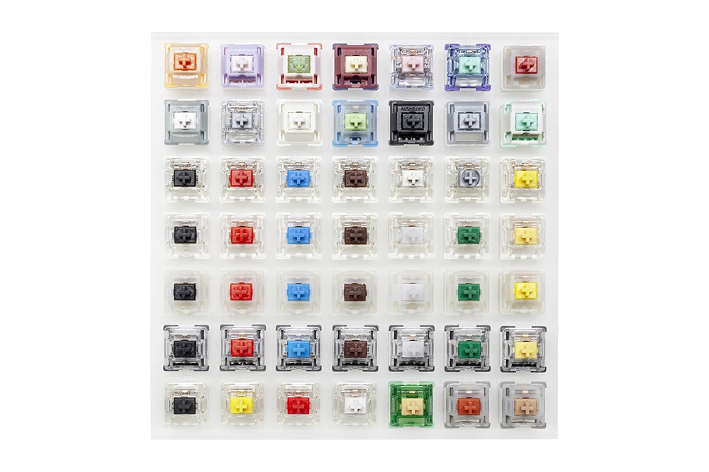 Gateron Switch Tester com Base Acrílica Keycaps em Branco Rei do Óleo do Dragão Branco e Verde Jade Magnético Marrom Amarelo Prata e Branco - Imagem 2