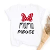 Mom and Kids Matching Tees for Summer MAMA and MINI Mouse Letter Print Short Sleeve Tops Stylish Family Matching T-shirts 6