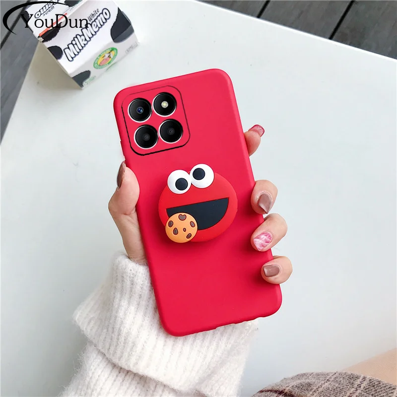 Case For Honor X6 5G Cover Honor X6 5G Funda 3D Cartoon Phone Holder Case  For Honor X6 HonorX6 X 6 5G Cute Cat Silicone Cover