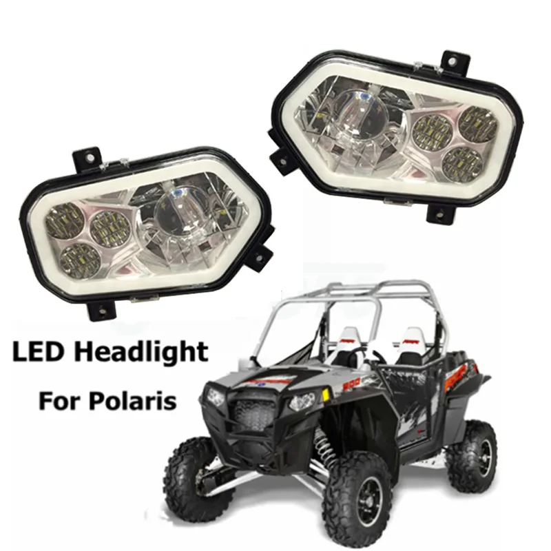 

OEM Left & Right Hand ATV POLARIS RZR LED Headlight Kit H4 High Low Headlight Headlamp For POLARIS RZR 570 S 4 800 XP 900 Led