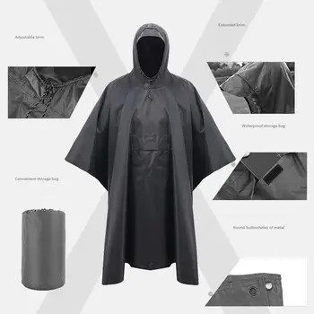 Outdoor Camping Raincoat Poncho. Waterproof. Long thick Women's & Men's Rain Coat. Hooded For Outdoor Hiking, Travel, Climbing 5
