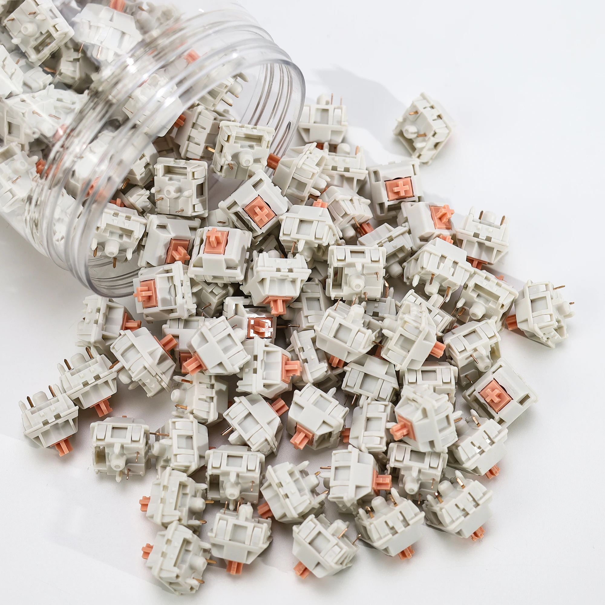 مفاتيح KBDiy Tactile Switch Holy Panda ذات 5 أطراف، 55gf 62gf 67gf، مفاتيح POM كريمية مُزيّتة مسبقًا للوحات مفاتيح الألعاب الميكانيكية المخصصة DIY بنسبة 60%