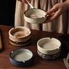 Japanese Retro Round Ashtray Home Living Room Tea Table Ceramic Ashtray Small Ashtray Creative Ornaments Household Items 1