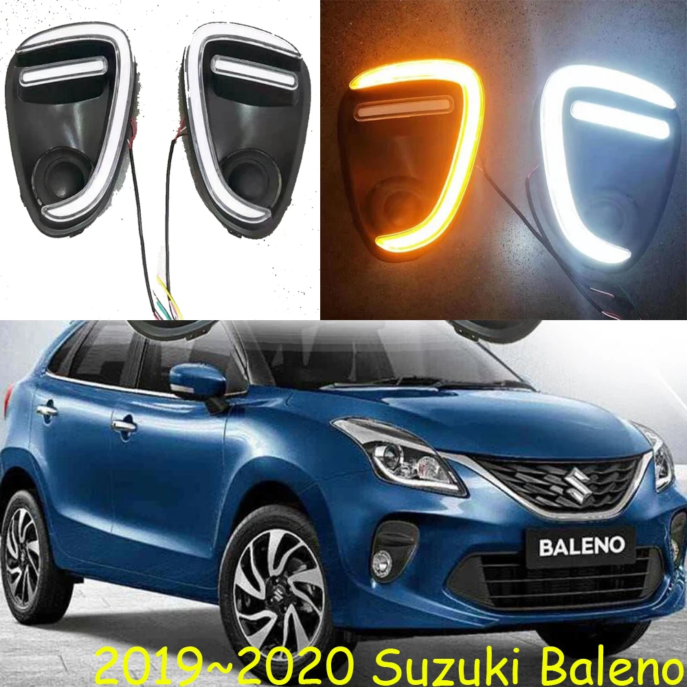 

Автомобильный бампер, фары для Suzuki baleno, дневсветильник 2019 ~ 2020y DRL, автомобильные аксессуары, светодиодные фары для Suzuki baleno, противотуманные фары