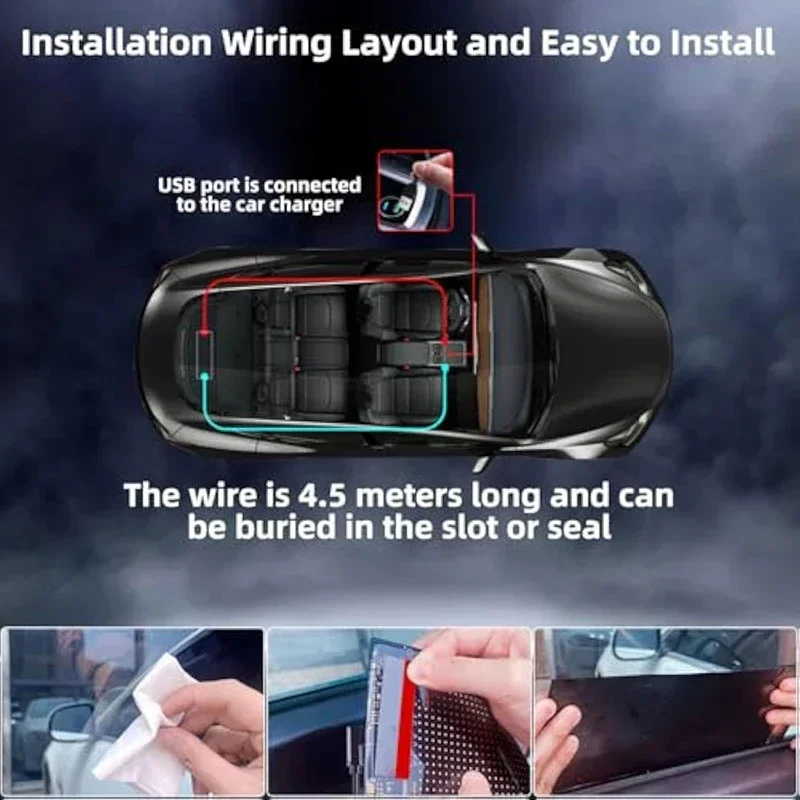 LED Matrix Pixel Panel Light Bluetooth App 5V USB Control Scrolling Advertising LED Car Sign Animation Programmable For Car Sho