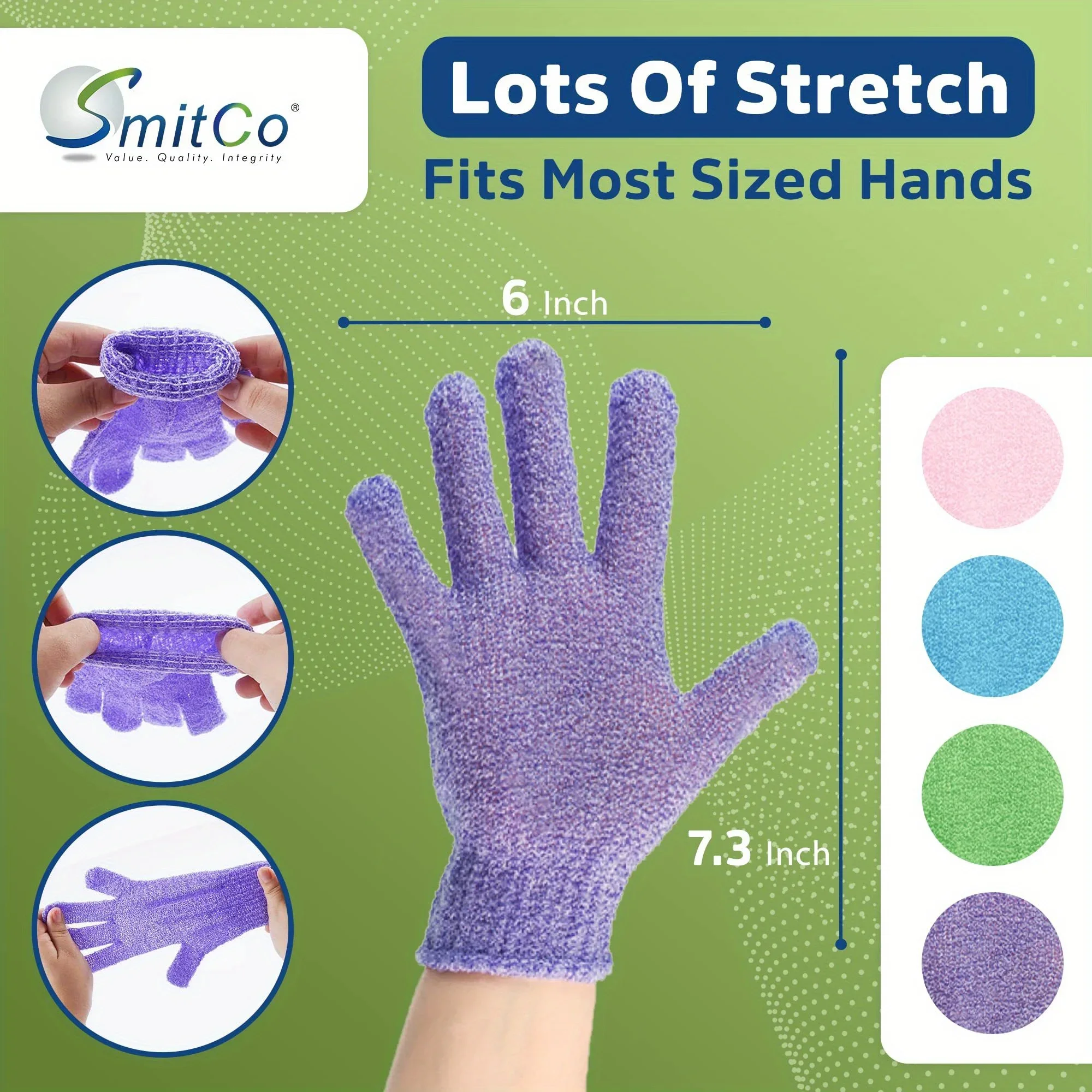 1–10 Stück bunte Peeling-Handschuhe, Badehandschuhe für die Dusche, doppelseitige Peeling-Handschuhe, für Spa, Massage und Körperpeeling – Detail 7