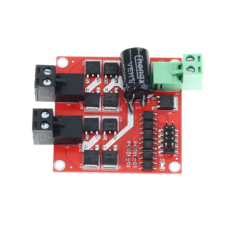 Modulo Driver Motore Cc A 2 Canali Ch Dual H-Bridge Rotazione Positiva/Negativa Isolamento Optoaccoppiatore Regolazione Pwm L298 7A 160W