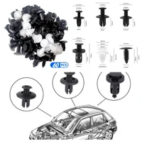60pcs car Fastener Clip Mixed bolt screw for Honda Civic 9 CR-V Element HR-V Jazz MDX Pilot 2 WR-V Accord 8 9 1